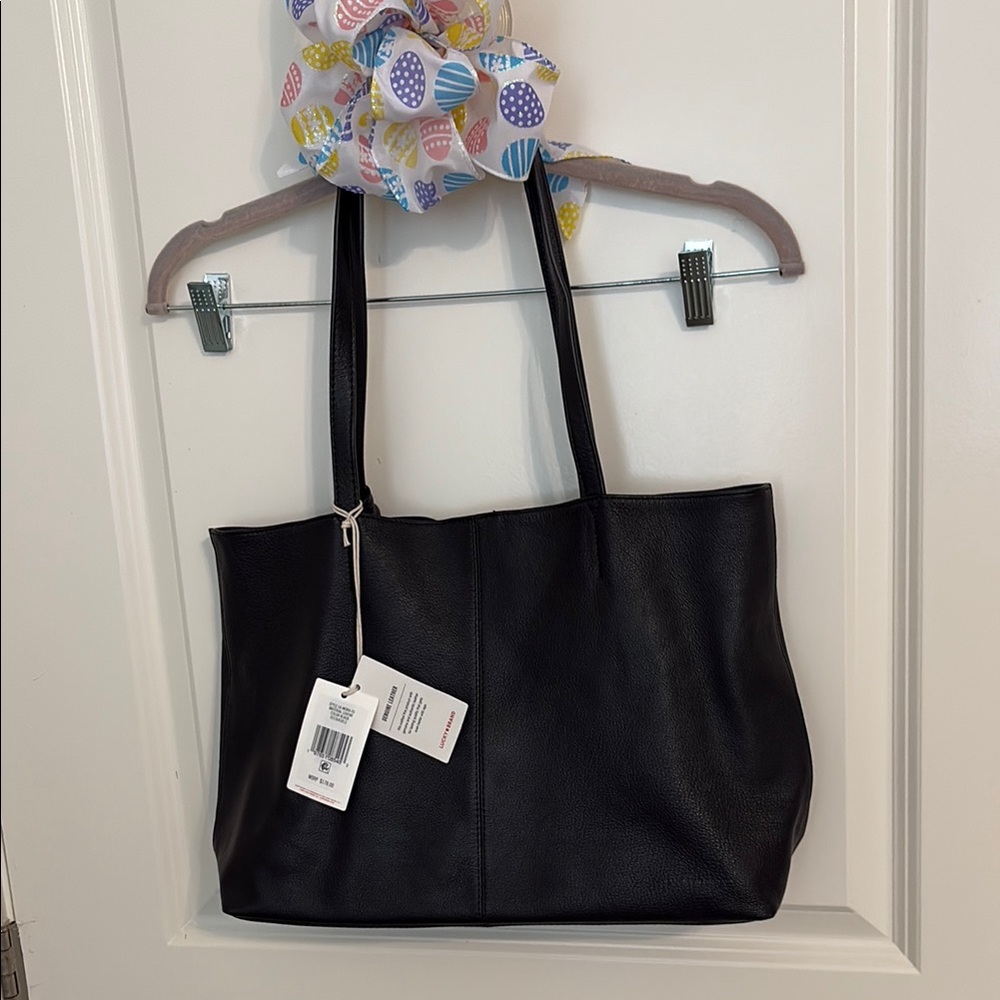 Lucky Brand Black Leather Tote